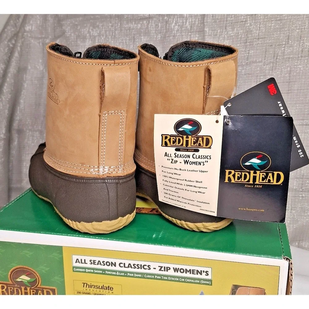 RedHead All Season Classic II Front‎ Zip Insulated Waterproof Boots Womens 7